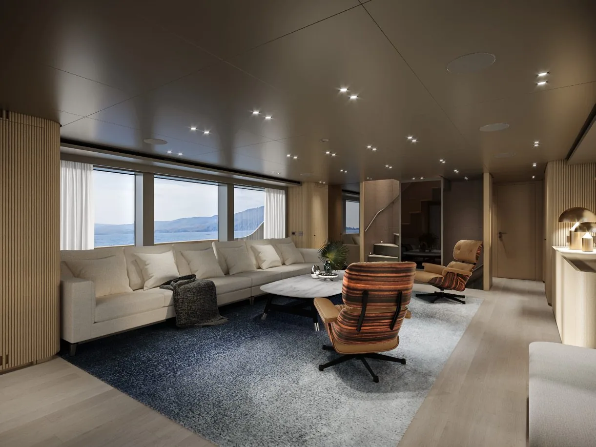 Salon seating with Eames lounge chair